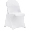 image:imageVEVOR 200 Pcs FlatFront Chair Covers Polyester Spandex Chair Cover Stretch Slipcovers Wedding Holiday Banquet Party Celebration Dining WhiteWhitec