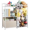 image:imageVEVOR 3Tier Kids Bookshelf Toy Storage Organizer for Toddler Book Shelf for Kids Rooms with Sling Book Rack and Storage Bag Kids Storage Book Shelves for Kids Room Playroom Kindergarten NurseryToy Organizer with Fabric Drawer