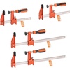 image:imageVEVOR Bar Clamps for Woodworking 2Pack 6 inch and 2Pack 12 inch Lockable FClamp with 600 lbs Load Limit 212 inch Depth Cast Iron and Carbon Steel Wood Clamps for Woodworking Metal WorkingMediumDuty