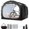image:imageVEVOR Bike Tent 4 to 5 Bikes Outdoor Spacious Bike Storage Tent with Ventilated Window Waterproof FanShaped Bike Tent with High Strength Fiberglass amp Double Door Fit for BicycleBlack Cabinshaped  XXL for 45 Bikes