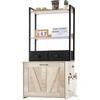 image:imageVEVOR Cat Litter Box Enclosure Hidden Cat Box Furniture with 4 Storage Shelves Large Cats House Cabinet Hidden Fit Most Litter Box Wooden Cats Washroom Indoor 335L x 193W x 723H Dark Brown236L x 197W x 50H2 Shelves