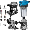 image:imageVEVOR Compact Router 125HP With Fixed Base Plunge Base and Tilt Base Variable Speed Wood Router Kit Max Torque 30000RPM For Woodworking amp Furniture Manufacturingw Fixed Base  Plunge Base and Tilt Base