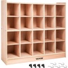 image:imageVEVOR Cubby Mobile Tray Storage Cabinet 20Compartment Cubby Storage Shelf Cubby Storage Cabinet 4 x 5 Classroom Cubbies Classroom Furniture for Home Daycare and Preschool Natural20Section