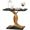 image:imageVEVOR Entryway Table 394 Inch Gold Console Table Narrow Console Table with Metal Frame Modern Console Sofa Table for Living Room Entryway HallwayBlack