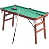 image:imageVEVOR Folding Pool TablePortable Billiards Tables Foldable SpaceSaving Entertainment Game Set Includes Ball Cue Rack Chalk Brush Brown with Bule Cloth for Family Use Recreation RoomGreen