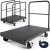 image:imageVEVOR Folding Table Cart Heavy Duty Table Dolly 1800 lbs Steel Panel Truck Cart with 5 inch Swivel Casters Lumber Drywall Dolly with Straps for Party Events Hotel Factory Warehouse2in11800 LBS
