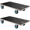 image:imageVEVOR Furniture Dolly 551 lbs Load Capacity Furniture Moving Dollies with 4 TPR Silent Wheels Rectangle Multifunctional Flat Dolly for Piano Furniture Couch Washing Machine Fridge 2 Pack Black226 x 114 x 46 in