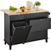 image:imageVEVOR Kitchen Island Cart with Storage 4236 in Wide Island Table for Kitchen with 2 Drawers Storage Cabinet Table for Home Dining Room White50W dropleaf