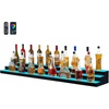 image:imageVEVOR LED Lighted Liquor Bottle Display 1 Tier 48 Inches Whiskey Rack Supports USB Illuminated Home Bar Shelf with RF Remote amp App Control 7 Static Colors Acrylic Lighted Shelf for 12 Bottles3 Step 70 Inches