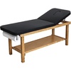 image:imageVEVOR Medical Exam Table Wooden Framed Medical Examination Bed Physical Therapy Exam Table with Adjustable Backrest Storage Shelf amp Paper Roll Dispenser for Hospitals Clinics Rehab Centers 500LBS