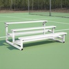 image:imageVEVOR Mobile Bleachers 3Row TipNRoll Spectator Bleachers with 4 Swivel Casters HeavyDuty Aluminum Alloy Seating with Double Foot Planks Holds 750 lbs  340 kg per Tier for Sports Events