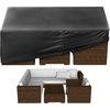 image:imageVEVOR Patio Furniture Cover 420D Heavy Duty Waterproof Outdoor Dining Table and Chairs Cover Large Rectangular Patio Table Covers with Air Vent for All Weather 74L x 47W x 28H inch Black94L x 94W x 28H