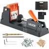 image:imageVEVOR Pocket Hole Jig Kit 34 Pcs Pocket Hole Jig System with 11 Cclamp Fixture Step Drills Wrenches Drill Stop Rings Square Drive Bits Toolbox Adjustable for DIY Carpentry ProjectsBlack