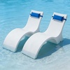 image:imageVEVOR Pool Lounge Chairs Set of 2 Chaise Lounger with Headrest Water Weighted inPool Lounger Chairs for up to 15 Water Depths AntiFloating Patio Furniture for Sun Shelf amp Tanning Ledge 440LBS
