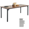 image:imageVEVOR Rectangle Dining Table 71 inch Length Large Wood Tables for 68 Person Farmhouse Dinner Furniture Rustic Conference Desk with Iron Legs for Home Kitchen Living Room BrownOnly Table