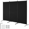 image:imageVEVOR Room Divider 3 Panel Room Divider Folding Privacy Screen and Portable Partition Divider for Room Separation Freestanding Room Partitions for Office Bedroom BlackBlack