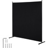 image:imageVEVOR Room Divider Single Panel Room Divider 6FT Privacy Screen Indoor Partition Divider for Room Separation Freestanding Room Divider Panel for Office Bedroom BlackBlack