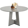 image:imageVEVOR Round Dining Table 47 inch Wood Table for 46 Person Farmhouse Circle Dinner Furniture Rustic Leisure Tables with Thick Wooden Legs for Home Kitchen Living Room Grey Only Table