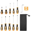 image:imageVEVOR Screwdriver Set 13 in 1 Magnetic Multi Bit Mini Nut Driver Set Phillips Flat Head Torx Square Bits for Men Manual Precision Repair Tool Kit for Sockets Furniture Home Appliances Cars12 in 1  Fiexed Type