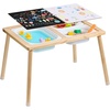 image:imageVEVOR Sensory Table for Toddlers Kids Activity with 3 Foldable Storage Bins amp DoubleSided Board IndoorOutdoor Play Sand and Water Table Wooden Kids Sensory for Drawing StudyingStorage BinsOrdinary