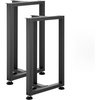 image:imageVEVOR Table Legs 291 H x 177 W Square T Shape Steel Furniture Legs Modular Design Easy Assembly 2204 lbs Max Load Heavy Duty for Home Office Desk Dinner Table Workbenches Set of 2 Black