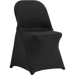 image:imageVEVOR 200 Pcs FlatFront Chair Covers Polyester Spandex Chair Cover Stretch Slipcovers Wedding Holiday Banquet Party Celebration Dining WhiteBlack