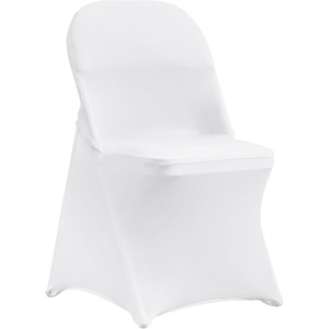 image:imageVEVOR 200 Pcs FlatFront Chair Covers Polyester Spandex Chair Cover Stretch Slipcovers Wedding Holiday Banquet Party Celebration Dining WhiteWhitec