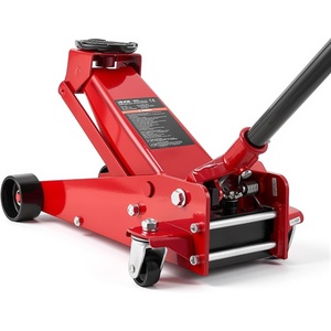 image:imageVEVOR 3 Ton Low Profile Floor Jack for All Terrain Vehicles HeavyDuty Steel Racing Jack with Quick Lift Pump 51220 Lifting Range 30 tonsred