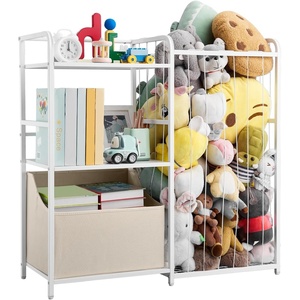 image:imageVEVOR 3Tier Kids Bookshelf Toy Storage Organizer for Toddler Book Shelf for Kids Rooms with Sling Book Rack and Storage Bag Kids Storage Book Shelves for Kids Room Playroom Kindergarten NurseryToy Organizer with Fabric Drawer