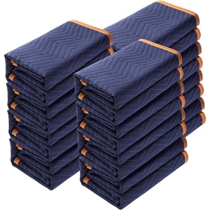 image:imageVEVOR 6 Pcs Moving Blankets 80 x 72 in Large Packing Blankets with 2 Elastic Bands Heavy Duty Nonwoven Fabric Padded Moving Blanket with Cotton Filling for Shipping Wrapping Protecting FurnitureBlueOrange