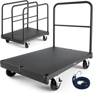 image:imageVEVOR Folding Table Cart Heavy Duty Table Dolly 1800 lbs Steel Panel Truck Cart with 5 inch Swivel Casters Lumber Drywall Dolly with Straps for Party Events Hotel Factory Warehouse2in11800 LBS