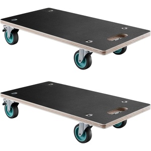 image:imageVEVOR Furniture Dolly 551 lbs Load Capacity Furniture Moving Dollies with 4 TPR Silent Wheels Rectangle Multifunctional Flat Dolly for Piano Furniture Couch Washing Machine Fridge 2 Pack Black226 x 114 x 46 in