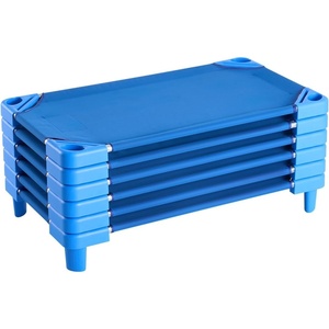 image:imageVEVOR Stackable Kiddie Cot 6 Pack Portable Toddler Nap Cots Standard Size 52 L x 23 W Daycare Cots for Kids Preschool Classroom Daycare Beds for Sleeping Resting Naptime Blue40 L x 23 W  6Pcs