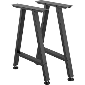 image:imageVEVOR Table Legs 291 H x 217 W Trapezoid Steel Furniture Legs Modular Design Easy Assembly 2204 lbs Max Load Heavy Duty Ideal for Home Office Desk Coffee Dinner Bar TablesSet of 2 Black