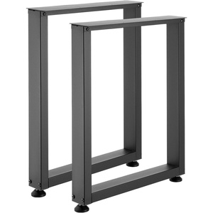 image:imageVEVOR Table Legs 295 H x 236 W Square Steel Furniture Legs Modular Design Easy Assembly 2204 lbs Max Load Heavy Duty for Home Office Desk Workbenches Dinner Bar Tables Set of 2 Black