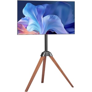 image:imageVEVOR Tripod Easel TV Stand for 4065 inch Flat ScreenCurved TVs Up to 99 lbs 18 LeftRight Rotation Portable TV Stand with Oak Wood Legs for Bedroom Living Room Studio MAX VESA 600 x 400 mmTripod