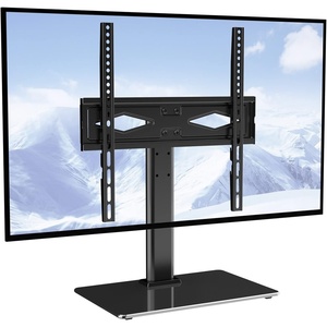 image:imageVEVOR Universal TV Mount for 3255 inch TVs Height Adjustable Swivel Stand with Tempered Glass Base for Bedroom Living Room3255inch