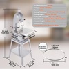 image:imageCommercial Electric Meat Bandsaw 1500W Stainless Steel Countertop Bone Sawing Machine Workbeach 193 x 15 01679 Inch Cutting Thickness Frozen Meat Cutter with 6 Blades for Rib Pork BeefVertical 1500W