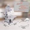 image:imageCommercial Electric Meat Bandsaw 1500W Stainless Steel Countertop Bone Sawing Machine Workbeach 193 x 15 01679 Inch Cutting Thickness Frozen Meat Cutter with 6 Blades for Rib Pork BeefCountertop 1500W
