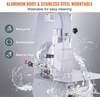 image:imageCommercial Electric Meat Bandsaw 1500W Stainless Steel Countertop Bone Sawing Machine Workbeach 193 x 15 01679 Inch Cutting Thickness Frozen Meat Cutter with 6 Blades for Rib Pork BeefCountertop 1100W