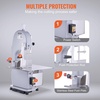 image:imageCommercial Electric Meat Bandsaw 1500W Stainless Steel Countertop Bone Sawing Machine Workbeach 193 x 15 01679 Inch Cutting Thickness Frozen Meat Cutter with 6 Blades for Rib Pork BeefCountertop 1100W