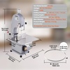 image:imageCommercial Electric Meat Bandsaw 1500W Stainless Steel Countertop Bone Sawing Machine Workbeach 193 x 15 01679 Inch Cutting Thickness Frozen Meat Cutter with 6 Blades for Rib Pork BeefCountertop 1100W