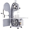 image:imageCommercial Electric Meat Bandsaw 1500W Stainless Steel Countertop Bone Sawing Machine Workbeach 193 x 15 01679 Inch Cutting Thickness Frozen Meat Cutter with 6 Blades for Rib Pork BeefCountertop 1100W