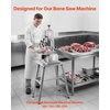image:imageCommercial Electric Meat Bandsaw 1500W Stainless Steel Countertop Bone Sawing Machine Workbeach 193 x 15 01679 Inch Cutting Thickness Frozen Meat Cutter with 6 Blades for Rib Pork BeefBandsaw Stand