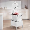 image:imageCommercial Electric Meat Bandsaw 1500W Stainless Steel Countertop Bone Sawing Machine Workbeach 193 x 15 01679 Inch Cutting Thickness Frozen Meat Cutter with 6 Blades for Rib Pork BeefVertical 2200W