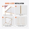 image:imageVEVOR 10PCS 315inch High Wedding Flower Stand With Acrylic LaminateMetal Vase Column Geometric Centerpiece Stands Gold Rectangular Floral Display Rack for Events Reception Party Decoration