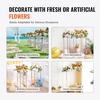 image:imageVEVOR 10PCS 315inch High Wedding Flower Stand With Acrylic LaminateMetal Vase Column Geometric Centerpiece Stands Gold Rectangular Floral Display Rack for Events Reception Party Decoration