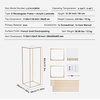 image:imageVEVOR 10PCS 315inch High Wedding Flower Stand With Acrylic LaminateMetal Vase Column Geometric Centerpiece Stands Gold Rectangular Floral Display Rack for Events Reception Party Decoration