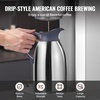 image:imageVEVOR 12 Cups Commercial Drip Coffee Maker Coffee Maker Machine with Thermal Carafe to Keep Warm or Cold Stainless Steel Pour Over Coffee Brewer for Restaurant Office Cafe