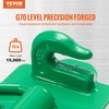 image:imageVEVOR 38 Tractor Bucket Hooks with Tie Down Ring Grade 70 Forged Steel 2 Pack BoltOn Grab Hook with Back Plates Compatible for Tractor Bucket RV UTV Truck Maximum Break Strength 15000 lbs Green2PCS Split